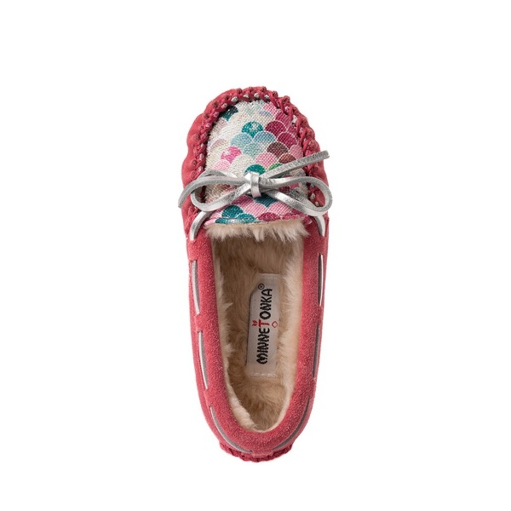 Minnetonka Cassie Moccasin - Little Kid Pink / Mermaid Size 12